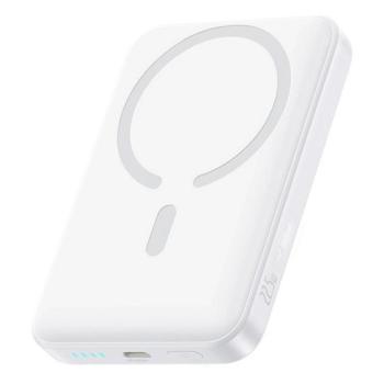 BASEUS ENERFILL FM11 ULTRA-MINI vésztöltő Type-C aljzat (10000mAh, 22.5W, PD gyorstöltő, MagSafe + Type-C kábel) FEHÉR kép