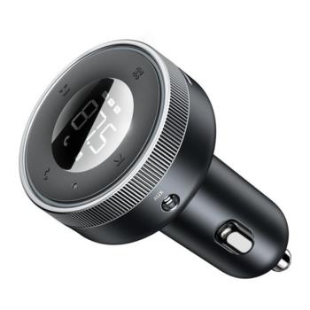 Baseus Enjoy autós szivargyújtó gyorstöltő és Bluetooth MP3/FM transzmitter, 2xUSB, 17W, fekete kép