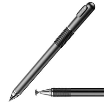 BASEUS érintőképernyő ceruza 2in1 (univerzális, kapacitív + toll, alumínium) FEKETE Apple iPhone 7 4.7, Apple iPhone 7 Plus 5.5, Evolveo Strongphone Q5, Vodafone Smart turbo 7 (VFD500), Blackbe kép