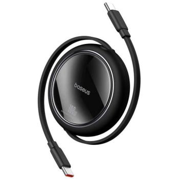 Baseus Free2Draw Mini USB-C töltő-és adatkábel, kihúzható, automata behúzó funkcióval, 100W, 1m, fekete kép