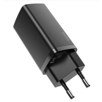 Baseus GaN2 Lite hálózati töltő adapter 65W USB-C + USB-A, fekete kép