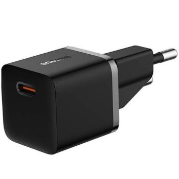 Baseus GaN5 Mini USB-C hálózati gyorstöltő adapter, 20W, fekete kép