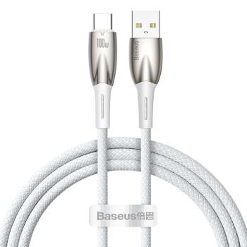 Baseus Glimmer Series gyors töltőkábel USB-A - USB-C 100W 480Mbps 1m fehér kép