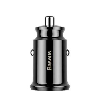 Baseus Grain autós szivargyújtó töltő 2xUSB-A 5V 3.1A, fekete kép