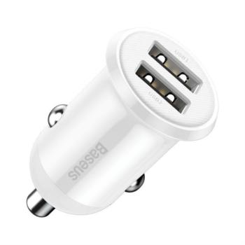 Baseus Grain Pro autós töltő 2 USB 4,8 fehér (CCALLP-02) kép