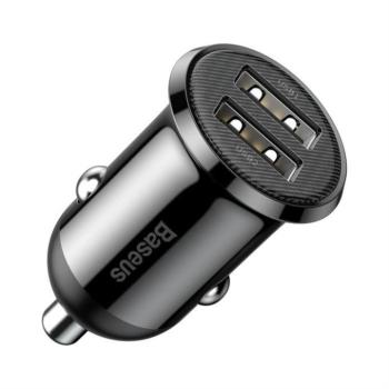 Baseus Grain Pro autós töltő 2 USB 4,8 fekete (CCALLP-01) kép