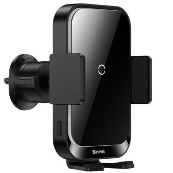 Baseus Halo autós tartó / vezeték nélküli autós töltő, szellőzőrácsra rögzíthető, 15W, fekete kép
