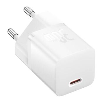 BASEUS hálózati töltő Type-C aljzat (30W, GaN5, PD gyorstöltő) FEHÉR kép