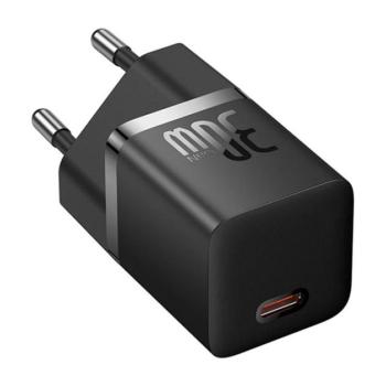 BASEUS hálózati töltő Type-C aljzat (30W, GaN5, PD gyorstöltő) FEKETE kép