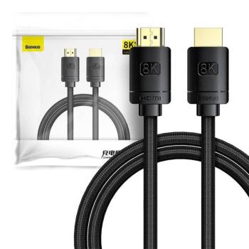 Baseus High Definition Series HDMI 2.1 kábel, 8K 60Hz, 3D, HDR, 48Gbps, 1m, fekete kép