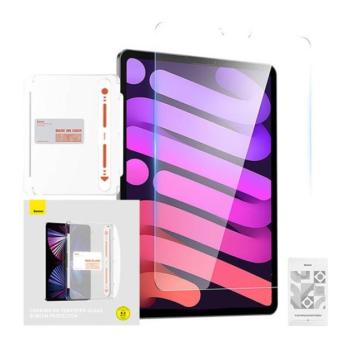 BASEUS képernyővédő üveg (2.5D, 0.3mm, 9H + segédkeret) ÁTLÁTSZÓ Apple IPAD Air 11 (2024), IPAD Air 2022, IPAD Air 2020 (Air 4) kép