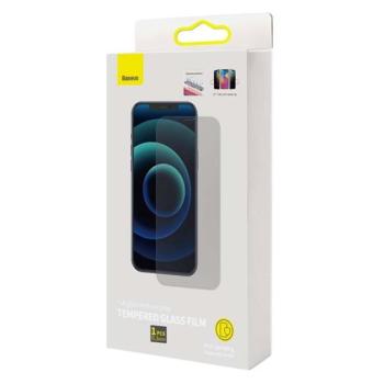 BASEUS képernyővédő üveg (2.5D lekerekített szél, ultravékony, karcálló, betekintés elleni védelem, 0.3mm, 9H) ÁTLÁTSZÓ Apple iPhone 14 Pro kép