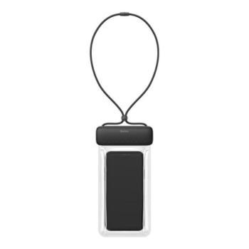 BASEUS LETS GO vízhatlan / vízálló univerzális tok, AQUA (IPX8, nyakba akasztható, 7.2&quot; méret) FEKETE Apple iPhone 7 Plus 5.5, Apple iPhone 7 4.7, Blackberry DTEK50 , HTC Desire 825, Vodaf kép