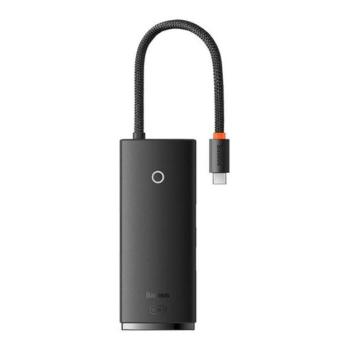 Baseus Lite Series 6 az 1-ben Hub USB-C-2x USB-A 3.0+USB-C+HDMI+SD/TF, fekete kép