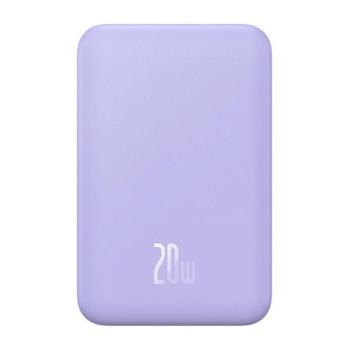Baseus Mágneses Mini Powerbank, 5000mAh, 20W, lila kép