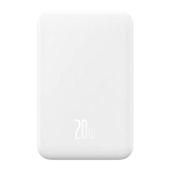 Baseus Mágneses Mini Powerbank, 5000mAh, USB-C, 20W, fehér kép