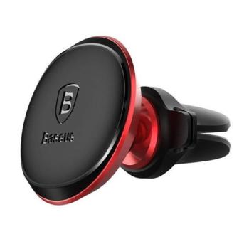 Baseus Magnetic Air Vent Mágneses autós telefontartó kábelcsipesszel, piros kép