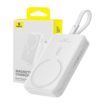 Baseus Magnetic Mini Powerbank 10000mAh, 30W, fehér kép