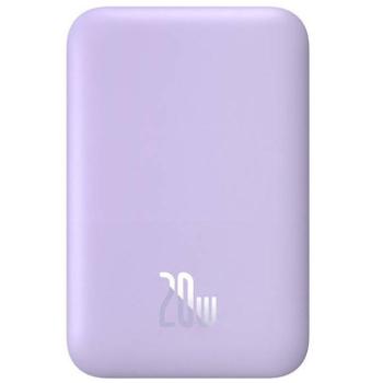 Baseus Magnetic Mini Powerbank / külső akkumulátor, USB-C port 6000mAh, 20W, lila kép