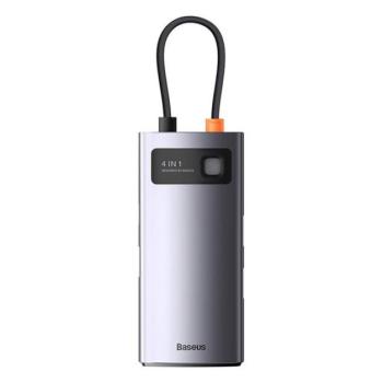 Baseus Metal Gleam Hub 4in1 USB-C, 3x USB-A 3.0+Ethernet RJ45 kép