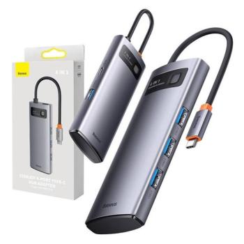 Baseus Metal Gleam Hub 4in1 USB-C, 4x USB-A 3.0 kép