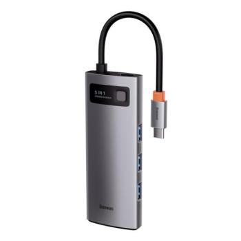 Baseus Metal Gleam USB-C Hub, 5-in-1 USB-C, 3XUSB, HDMI kép