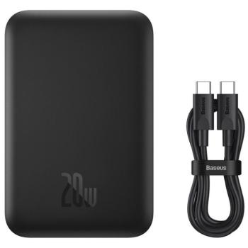 Baseus Mini Air Powerbank / külső akkumulátor, USB-C port, PD + FQI. 6000mAh, 20W, fekete kép