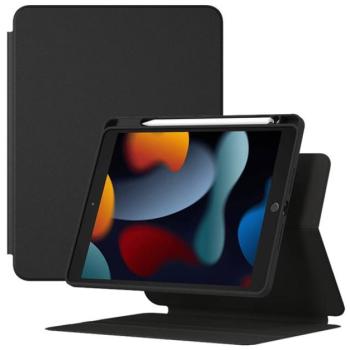 BASEUS MINIMALIST tok álló, bőr hatású (aktív FLIP, mágneses, TRIFOLD, asztali tartó, ceruza tartó) FEKETE Apple IPAD 10.2 (2021), IPAD 10.2 (2020), IPAD 10.2 (2019) kép