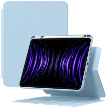 BASEUS MINIMALIST tok álló, bőr hatású (aktív FLIP, mágneses, TRIFOLD, asztali tartó, ceruza tartó) KÉK Apple IPAD Pro 12.9 (2022), IPAD Pro 12.9 (2021) kép
