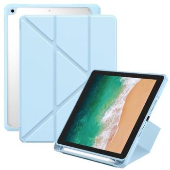 BASEUS MINIMALIST tok álló, bőr hatású (aktív FLIP, oldalra nyíló, TRIFOLD, asztali tartó, ceruza tartó) VILÁGOSKÉK Apple IPAD Pro 9.7 kép