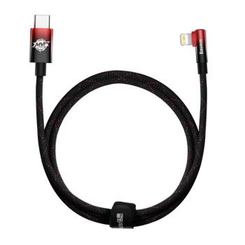 Baseus MVP 2 hajlított gyors töltő adatkábel Type-C iP 20W 1m fekete+vörös kép