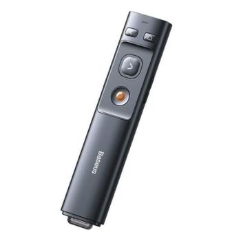 Baseus Orange Dot multifunkcionális távirányító prezentációkhoz, lézermutatóval, elemek nélkül, szürke kép