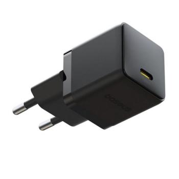 BASEUS PALM hálózati töltő Type-C aljzat (20W, PD gyorstöltő 3.0) FEKETE kép