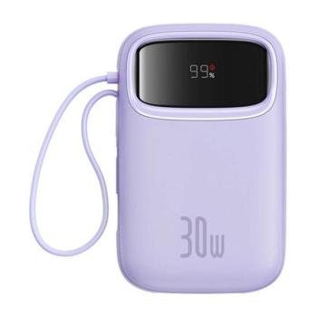 Baseus QPow 2 2xUSB-C Power bank / külső akkumulátor, 10000mAh, 30W, lila kép