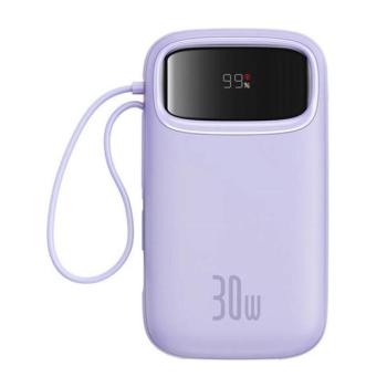 Baseus QPow 2 2xUSB-C Power bank / külső akkumulátor, 20000mAh, 30W, lila kép
