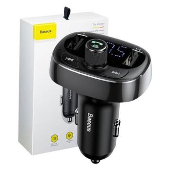 Baseus S-09, bluetooth FM T-típusú Transmitter, fekete kép