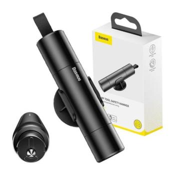 Baseus Sharp Tool Safety Hammer 2 az 1-ben autótartozék, ablakkalapács + kés, fekete kép