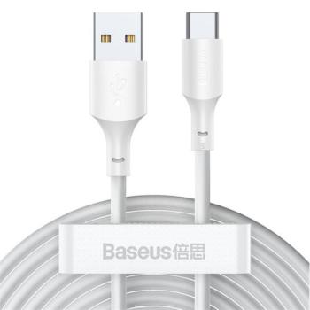 Baseus Simple Wisdom USB / USB-C töltő- és adatkábel, 1,5m, fehér (2db) kép