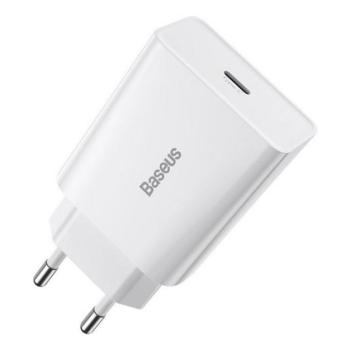 BASEUS SPEED MINI hálózati töltő Type-C aljzat (5V / 3000mA, 20W, PD gyorstöltés támogatás, túlmelegedés védelem) FEHÉR Apple iPhone 7 4.7, Apple iPhone 7 Plus 5.5, Asus Zenfone 3 5.5 (ZE5 kép