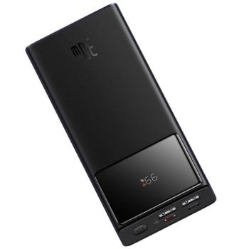 Baseus Star-Lord USB-A-USB-C Powerbank / külső akkumulátor + USB-A-USB-C 30cm kábel, 30000mAh, 30W, fekete  kép