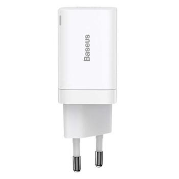 Baseus Super Si Pro gyorstöltő USB-A+ USB-AUSB-C, 30W, fehér kép