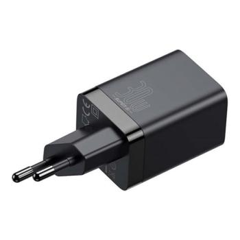 Baseus Super Si Pro gyorstöltő USB-A+ USB-AUSB-C, 30W, fekete kép