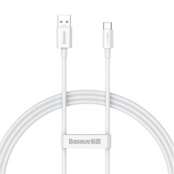 BASEUS SUPERIOR adatkábel és töltő (USB - Type-C, 65W, PD gyorstöltés támogatás, 100cm, törésgátló) FEHÉR Asus Zenfone 3 5.5 (ZE552KL), Honor 8, Sony Xperia X Compact (F5321), Sony Xperia kép
