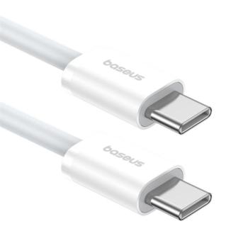 BASEUS SUPERIOR adatkábel (Type-C - Type-C, 30W, PD gyorstöltés támogatás, 200cm, törésgátló) FEHÉR kép