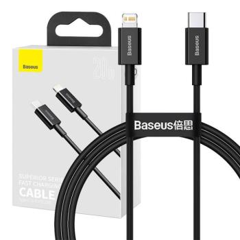 Baseus Superior Series USB-C-Lightning kábel, 20 W, PD, 1 m, fekete kép