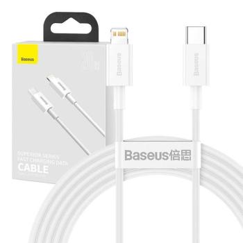 Baseus Superior Series USB-C-Lightning kábel, 20 W, PD, 2 m, fehér kép