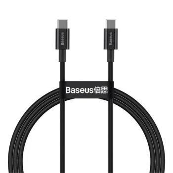 Baseus Superior USB-C / USB-C gyorstöltő töltő- és adatkábel, 1m, fekete kép