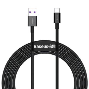 Baseus Superior USB - USB Type-c gyors töltés adatkábel 66 W (11 V / 6 A) Huawei túltöltés SCP 2 m fekete (CATYS-A01) kép