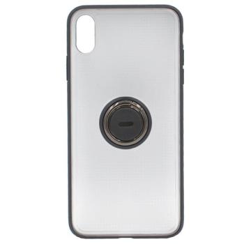 BASEUS szilikon telefonvédő (asztali tartó funkció, telefontartó gyűrű, beépített fémlemez) FEKETE Apple iPhone XS Max 6.5 kép