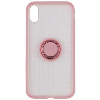 BASEUS szilikon telefonvédő (asztali tartó funkció, telefontartó gyűrű, beépített fémlemez) RÓZSASZÍN Apple iPhone XR 6.1 kép